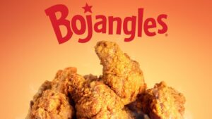 Chicken with bojangles logo